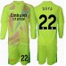 Arsenal David Raya #22 Keeper Hjemmedraktsett Barn 2024-25 Langermet (+ Korte bukser)